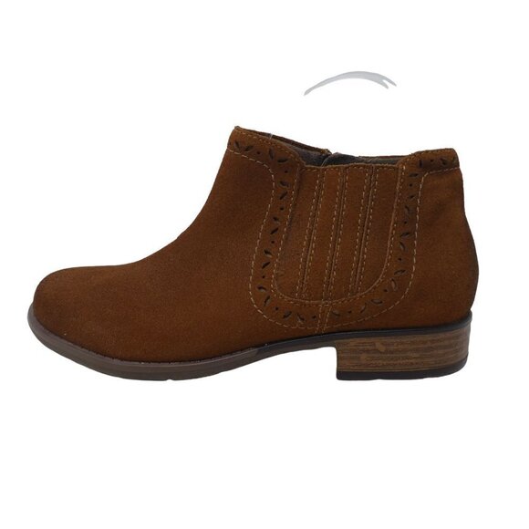 Earth Origins Avani Buxton Ankle Boots Booties Womens 8 Brown Suede Comfort - Picture 5 of 12